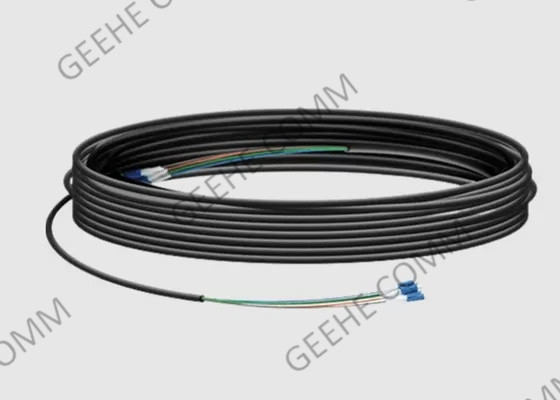 6 cable acorazado al aire libre de la fibra 50/125 OM3 Preterminated terminado con los conectores del LC