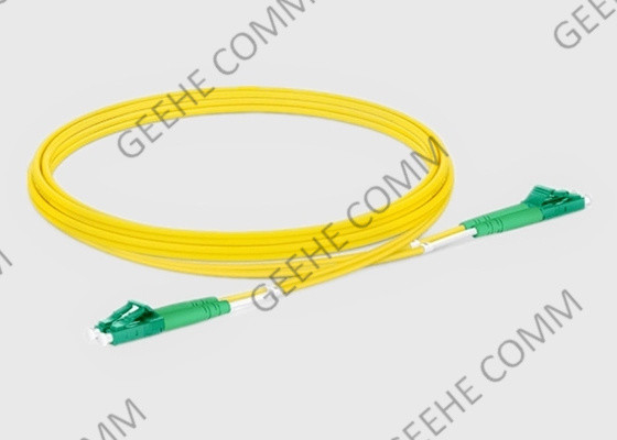 El LC APC al remiendo de la fibra óptica del PVC del solo modo del duplex OS2 del LC APC telegrafía los 5M 2.0m m