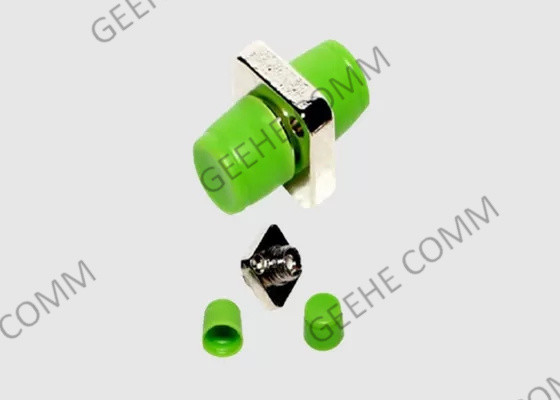 Adaptador con varios modos de funcionamiento FC-FC de la fibra óptica del color verde con el reborde rectangular