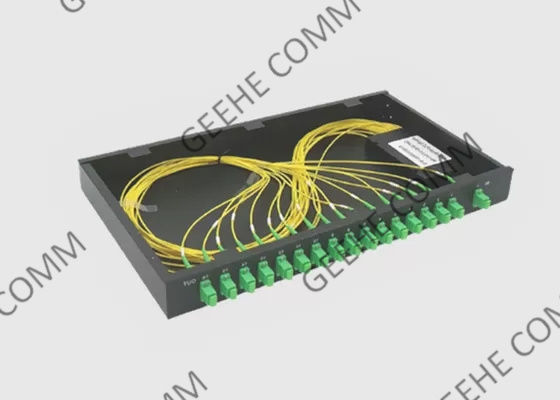 Divisor del PLC de la fibra óptica del soporte de estante 1×16 1U SC/APC
