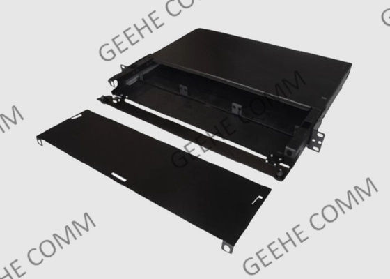 Remiendo de la fibra del adaptador de la salida 1U 3 de la diapositiva y el panel del empalme