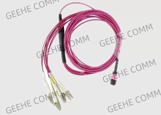 Corazones multi OM3 2.0m m MPO del tronco 8 al cable del desbloqueo del LC