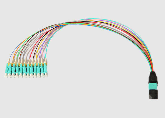 El modo multi 12 quita el corazón 0.9m m MPO al cable del desbloqueo del LC