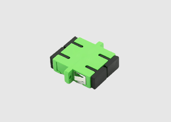 Adaptador verde plástico del tabique hermético del SC APC del duplex multi del modo con los rebordes