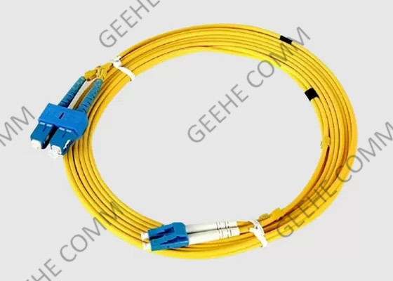 cable a dos caras unimodal del remiendo de la fibra del PVC OS2 OFNR de 3M SC-LC 9/125