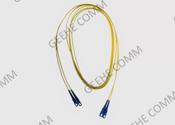cordón de remiendo de la fibra de la PC del duplex 9/125 SC-SC de la chaqueta de 3M Yellow LSZH