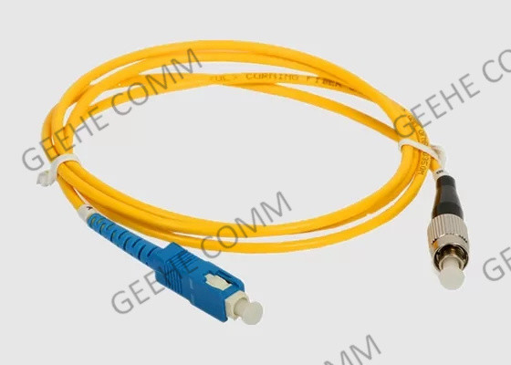 SC a una cara de 2.0m m al cordón de remiendo de la fibra óptica de FC 9/125um