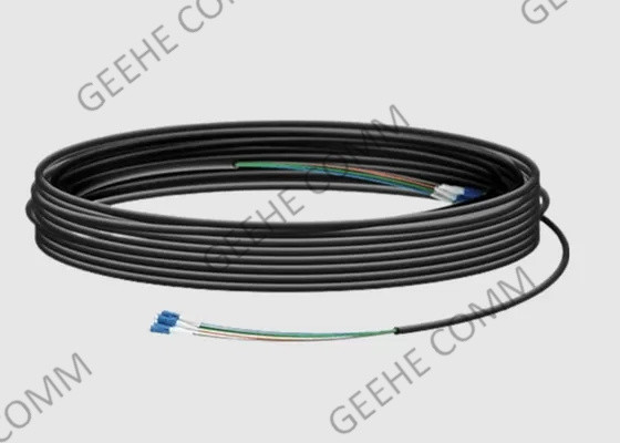 6 cable acorazado al aire libre de la fibra 50/125 OM3 Preterminated terminado con los conectores del LC
