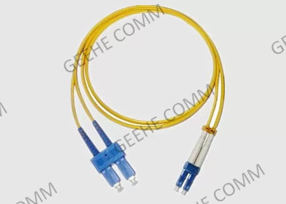 Cable del remiendo de la fibra del solo modo del SC del duplex el 1M LC To de la canalización vertical de Zipcord