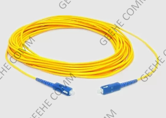 SC amarillo de 3.0m m al cordón de remiendo de la fibra óptica del solo modo del SC