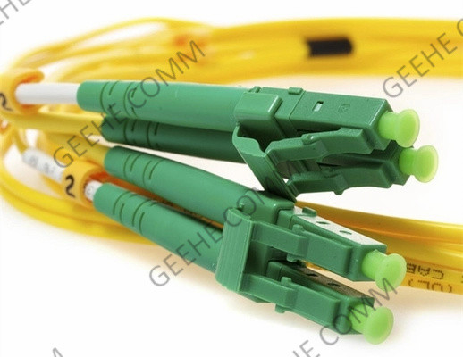 El LC APC al remiendo de la fibra óptica del PVC del solo modo del duplex OS2 del LC APC telegrafía los 5M 2.0m m