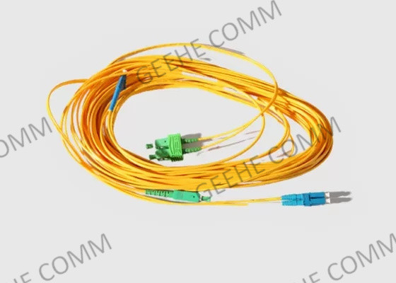 Puentes interiores de la fibra óptica del SC UPC del solo modo del PVC de FTTH 2.0m m