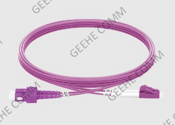 SC del cable del remiendo de la fibra del PVC de los 20M Duplex Multimode (OFNR) 2.0M M al LC