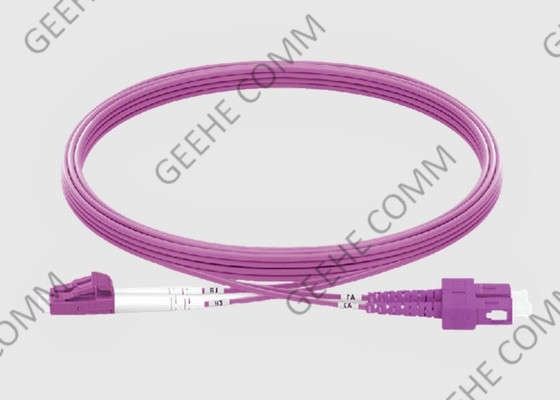 SC del cable del remiendo de la fibra del PVC de los 20M Duplex Multimode (OFNR) 2.0M M al LC