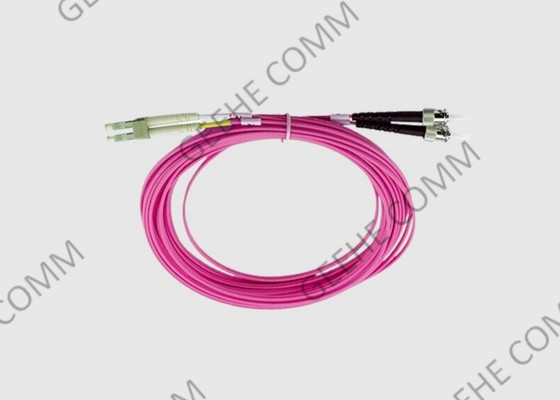 10GB LC al modo multi a dos caras OM4 Violet Fiber Optic Ftth Cable del ST