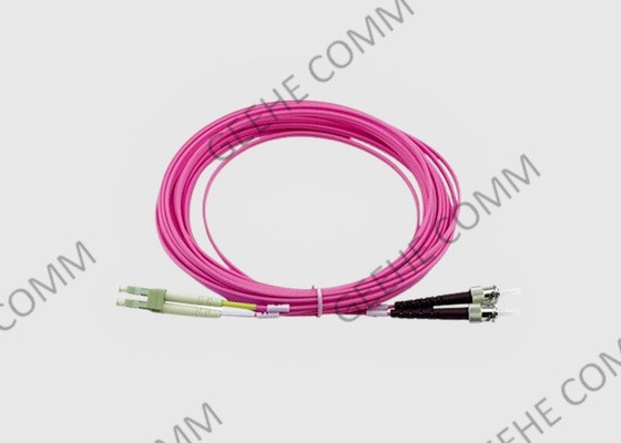 10GB LC al modo multi a dos caras OM4 Violet Fiber Optic Ftth Cable del ST