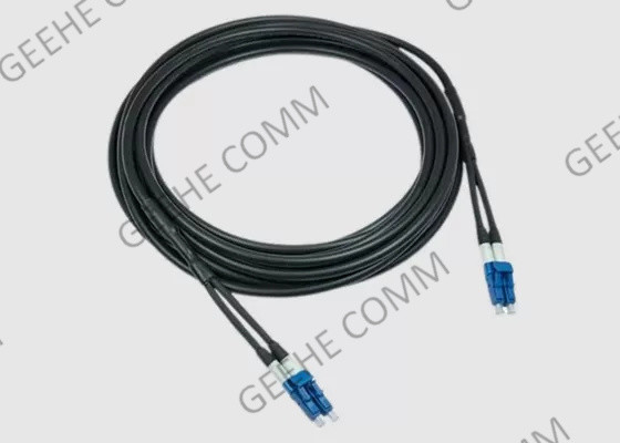 Prenda impermeable acorazada del solo modo del cordón de remiendo de la fibra óptica del duplex de la base al aire libre del LC 2