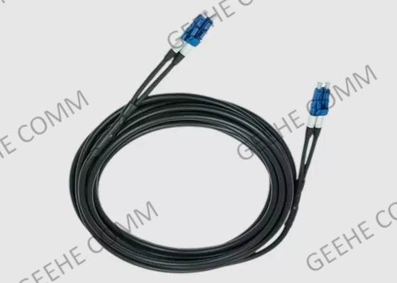 Prenda impermeable acorazada del solo modo del cordón de remiendo de la fibra óptica del duplex de la base al aire libre del LC 2