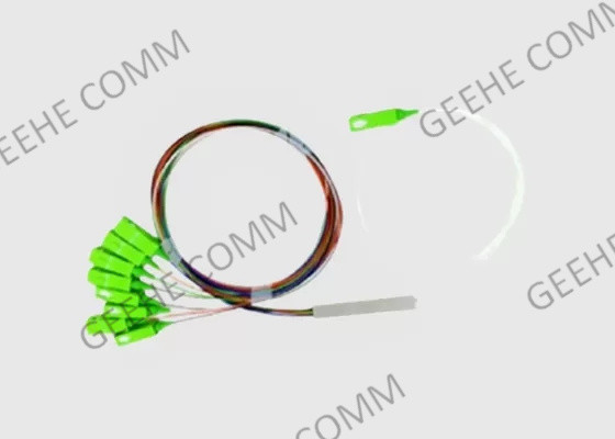 Divisor de acero 0.9m m del PLC del tubo 1x8 SC/APC Mini Fiber Optic del solo modo