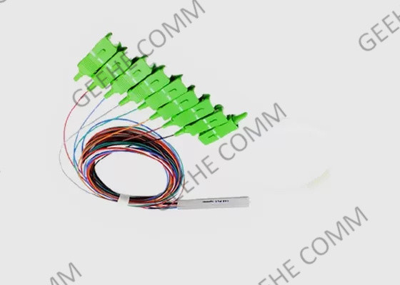Divisor de acero 0.9m m del PLC del tubo 1x8 SC/APC Mini Fiber Optic del solo modo