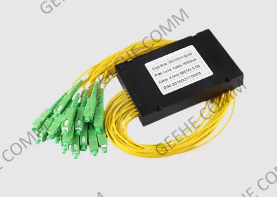 SC APC del divisor del PLC del divisor 1×16 del PLC del ABS de la fibra 2.0m m de Conrning