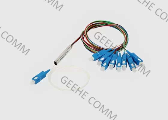 1×8 tubo de acero SC/APC Mini Fiber Optical Cable Splitter