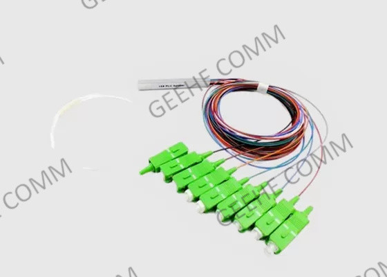 1×8 tubo de acero SC/APC Mini Fiber Optical Cable Splitter