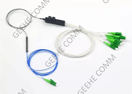 8 divisor del Plc de la fibra óptica de los corazones 1X8 con los conectores de LC/APC