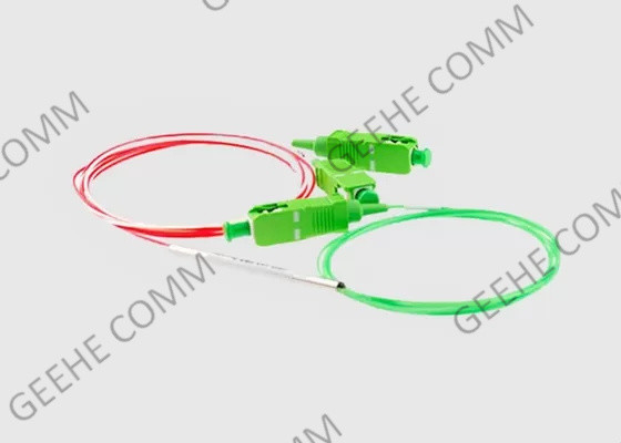 250um tipo ratio partido el 1M Length del acoplador 1310nm 1550nm 10/90 de la fibra del SC APC 1X2 del SM
