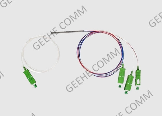Ultra clasifique el acoplador óptico del divisor de la banda ancha del acoplador 1×3 del cable de fribra óptica 1525-1565nm
