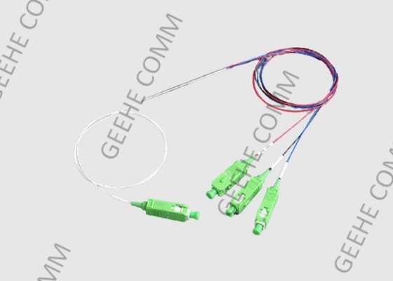 Acoplador fundido de acero de la fibra del solo modo del acoplador del cable de fribra óptica del tubo 1 a 3