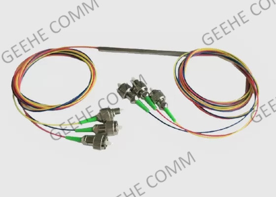 Acoplador desnudo de la fibra óptica de la fibra 250um 3×3 del tubo de acero con los conectores de FC