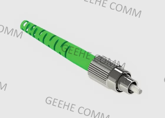 La alta capacidad 3.0m m Pre-pulió los conectores de la fibra óptica del color verde FC APC