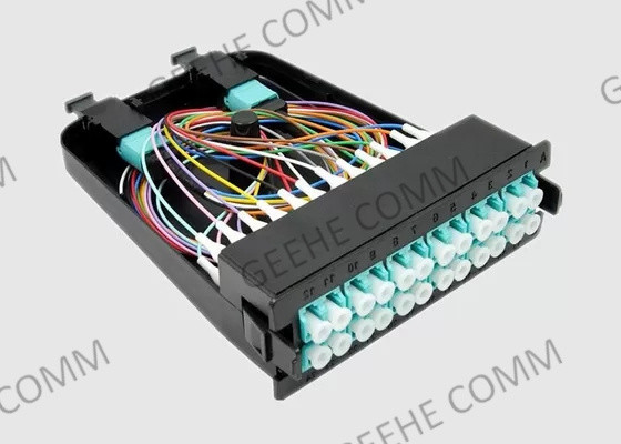 Duplex LC/UPC al recinto de la fibra óptica del varón HD 1U de 24F MPO