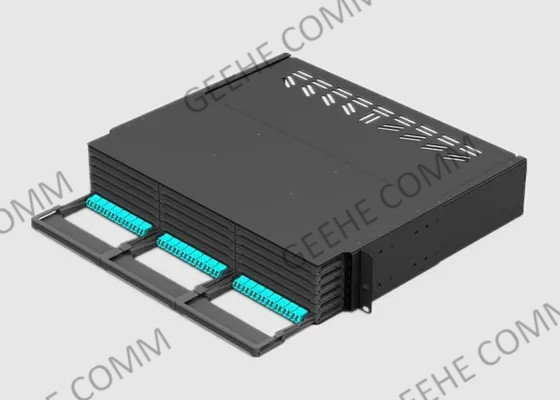soporte de estante 2U MPO al panel de remiendo de la base HD del LC 288