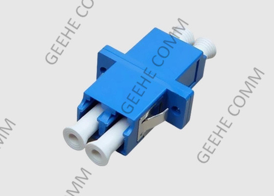 Duplex azul LC del solo modo del color al adaptador del cable de fribra óptica del LC con los rebordes