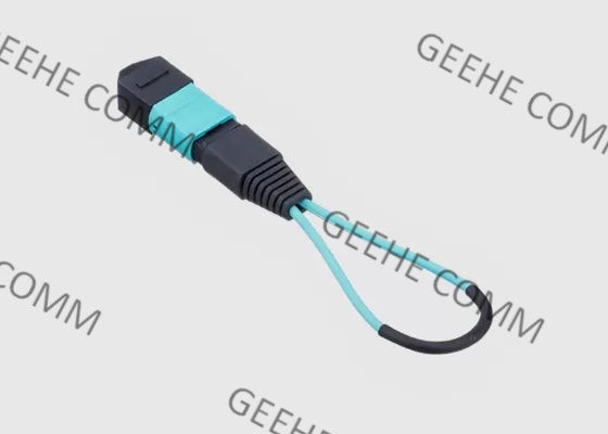 adaptador del Loopback de la fibra óptica de los 0.3m OM4 MPO MTP