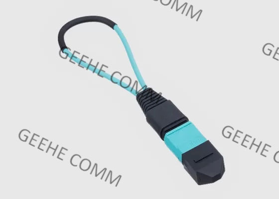 adaptador del Loopback de la fibra óptica de los 0.3m OM4 MPO MTP