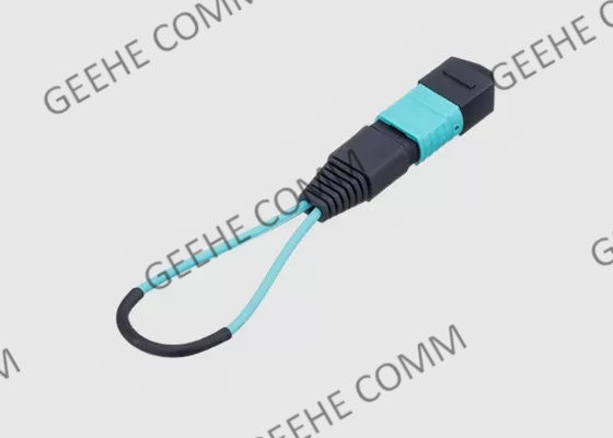 adaptador del Loopback de la fibra óptica de los 0.3m OM4 MPO MTP