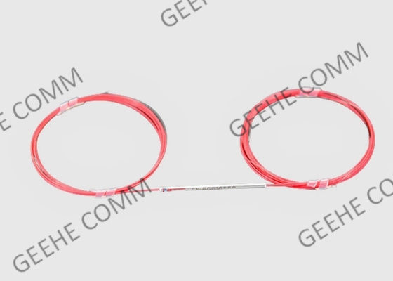 1x2 vira el tubo hacia el lado de babor flojo 900um fundió longitud desnuda de la fibra de la fibra el 1m de la chaqueta SMF28e del WDM
