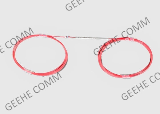 1x2 vira el tubo hacia el lado de babor flojo 900um fundió longitud desnuda de la fibra de la fibra el 1m de la chaqueta SMF28e del WDM