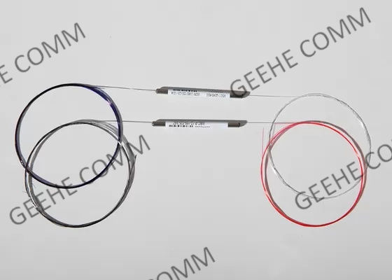 Acoplador del WDM de la fibra óptica de la fibra 1×2 del solo modo 1550nm P.M.