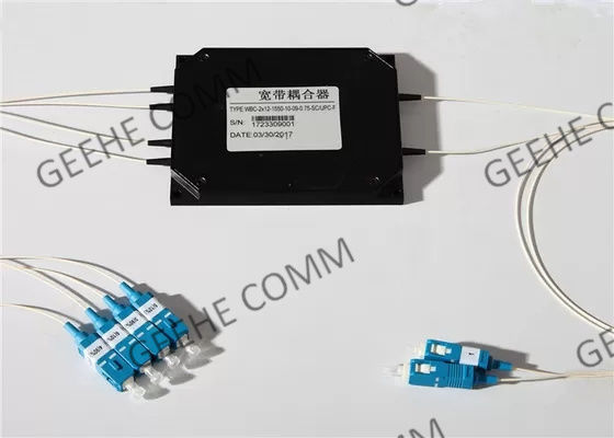 2×4 la fan hacia fuera 1480nm fundió el módulo del WDM de la fibra óptica