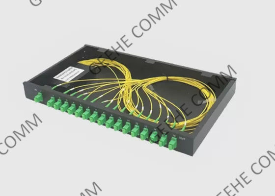 Divisor del PLC de la fibra óptica del soporte de estante 1×16 1U SC/APC