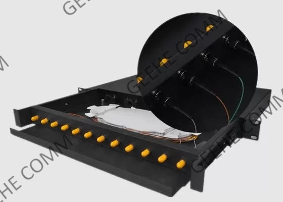 El panel de remiendo portuario de la fibra óptica 1U 12 de la coleta 50/125 del ST