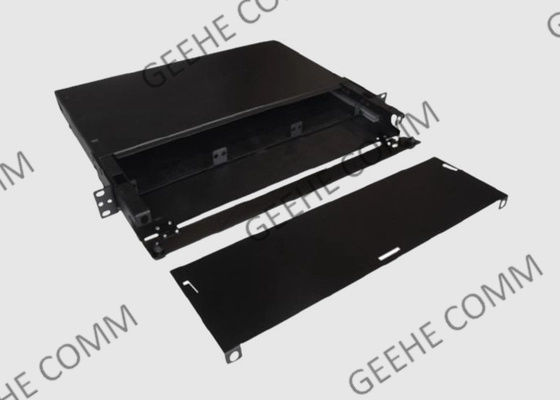 Remiendo de la fibra del adaptador de la salida 1U 3 de la diapositiva y el panel del empalme