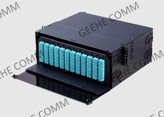 el panel de remiendo de fibra del soporte de estante de 4U HD con el panel del adaptador o el casete de MPO/de MTP