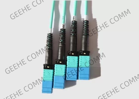 8 base con varios modos de funcionamiento 100G OM4 10m MPO al cable de la fibra de MPO