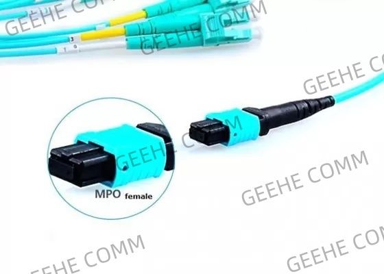 MPO a 4 x 4 cable de la fibra del duplex MPO del LC 16F 100G 400G