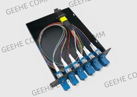 La fibra 12 instaló previamente 6 el casete a dos caras del cable del desbloqueo de la fibra de los adaptadores MTP/MPO del LC